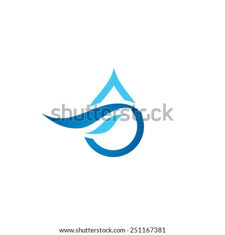 Premium Pure water abstract sign. Water drop symbol. Branding Identity Corporate logo design template Isolated on a white background