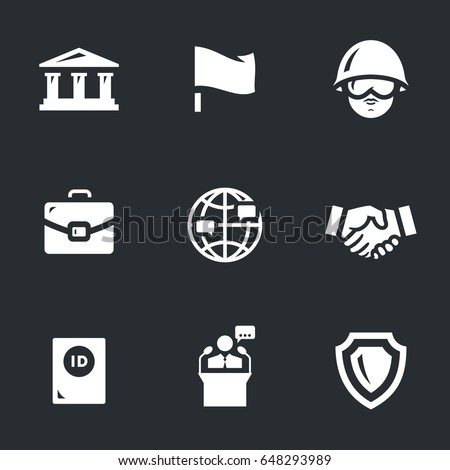 Vector Set of Embassy Icons.