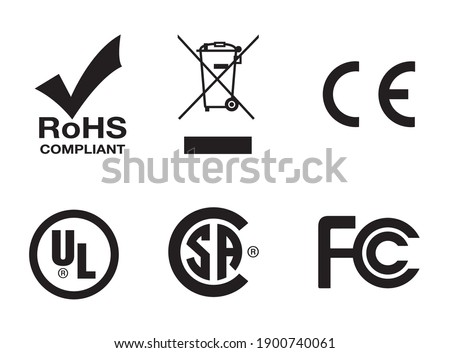 industrial certificate standard safety logo RoHS,Bin, CE, UL,CSA for design