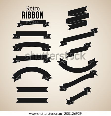 Retro Ribbon Banners Vector Collection 