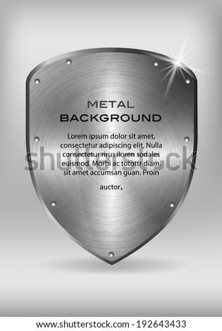 metal shield background