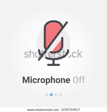 microphone off vector icon