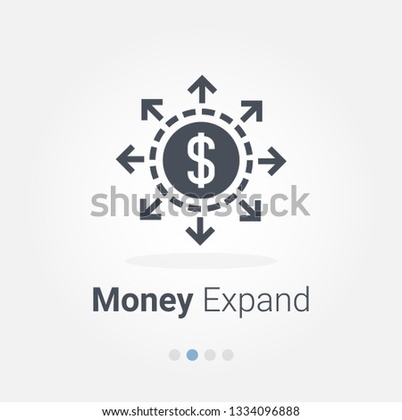 Money expand vector icon
