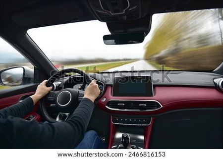 Similar – Image, Stock Photo Fast car driving in desert