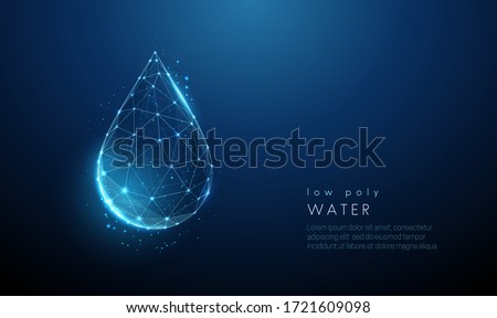 Image, Stock Photo Pure water droplets in dim light