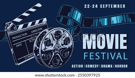 A movie festival is showcasing various genres including action comedy drama and horror. This event aims to celebrate film artistry and storytelling.