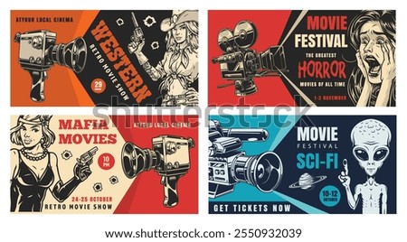 Exciting movie festivals featuring classic western horror mafia and sci-fi films are scheduled at the local cinema. Join us for memorable cinematic experiences