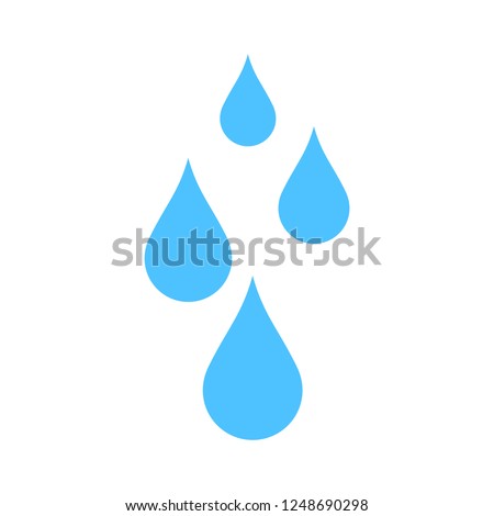 vector water drops illustration, nature icon - water raindrops