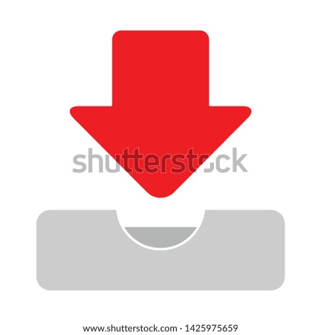 download icon. flat illustration of download vector icon for web