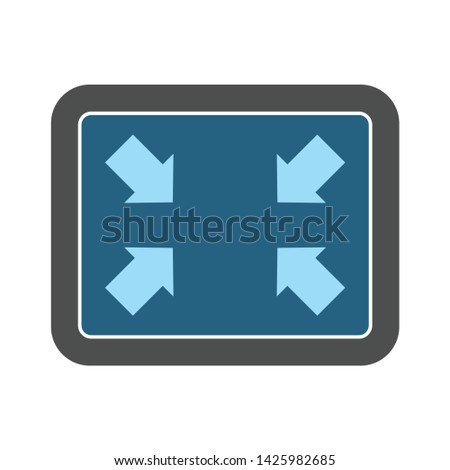 exit full screen icon. flat illustration of exit full screen vector icon for web