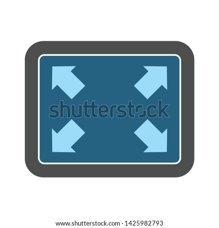 full screen icon. flat illustration of full screen vector icon for web