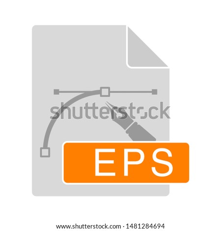 EPS file icon. flat illustration of EPS file vector icon. EPS sign symbol
