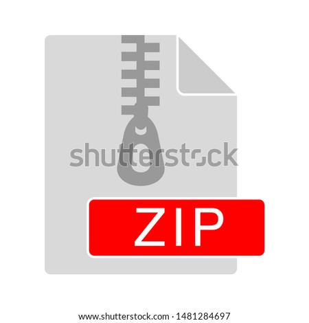 zip file icon. flat illustration of zip file vector icon. zip sign symbol