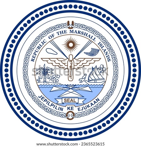 Emblem of Marshall Islands. National Symbol