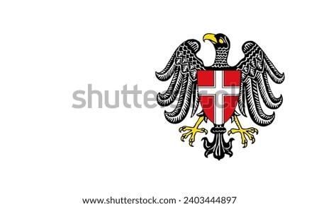 Austria States Vienna Vector Flag Design Template. Vienna Flag for Independence Day. Grunge Vienna Flag