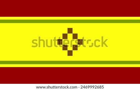 3D Illustration of a waving Argentina city flag of San Fernando del Valle de Catamarca