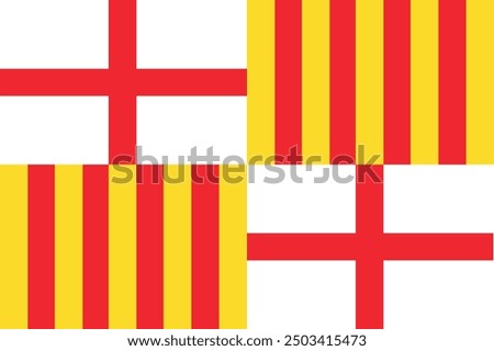 The flag os the Spanish city of Barcelona