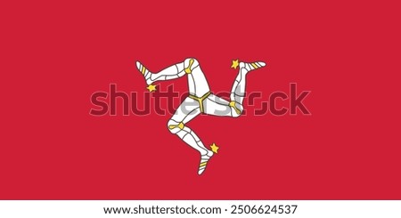 flag of Isle of Man. Vector