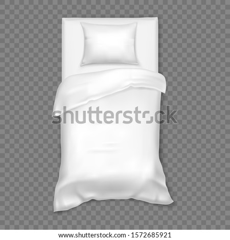 White single white bed for one person sleep