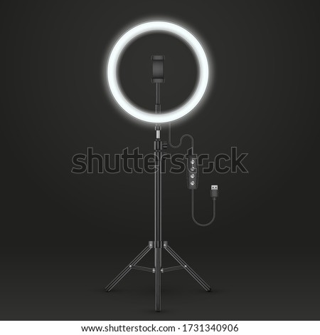 Studio lamp light ring or LED selfie lamp