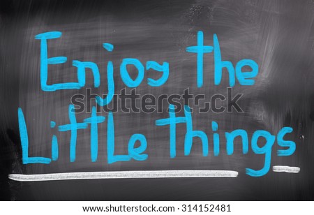 Enjoy The Little Things Concept