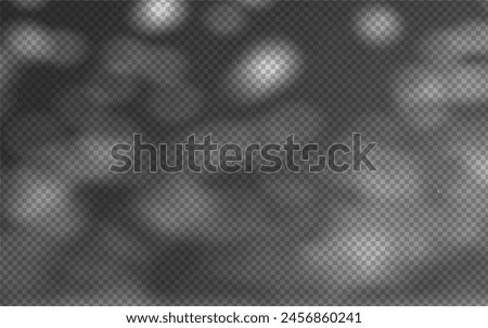 Abstract shadow overlay from foliage on a transparent background.