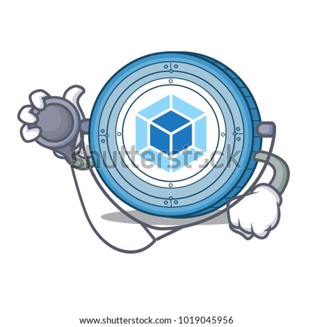 Doctor webpack coin character cartoon