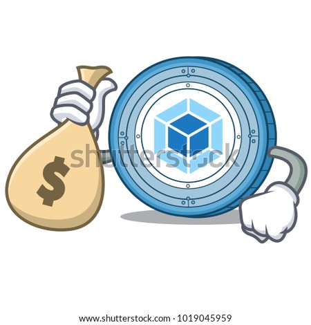 With money bag webpack coin character cartoon