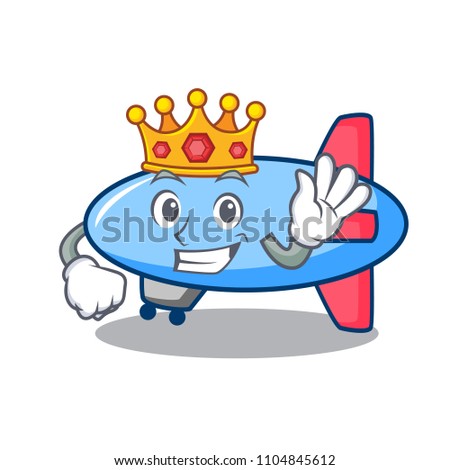 King zeppelin mascot cartoon style
