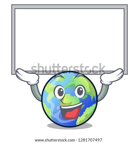 Up board earth in the shape on character Foto stock © 