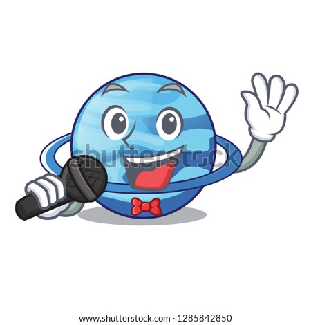 Singing planet uranus in the cartoon form