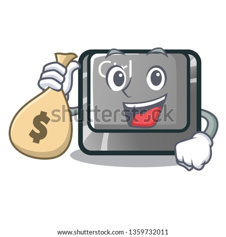 With money bag ctrl button in the cartoon shape