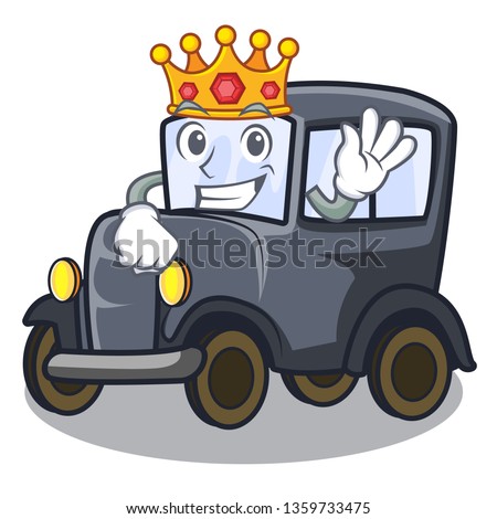King old miniature car in shape mascot