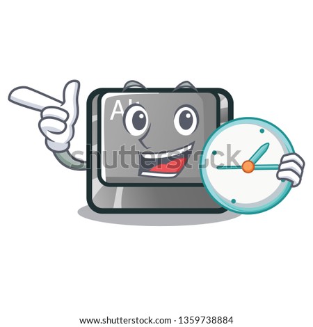 With clock alt button isolated with the mascot