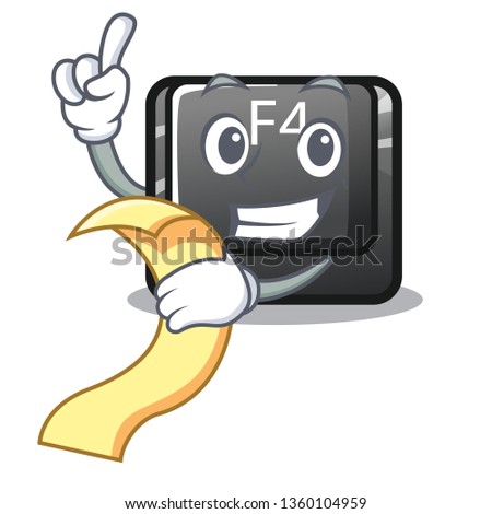 With menu button f4 in the shape cartoon