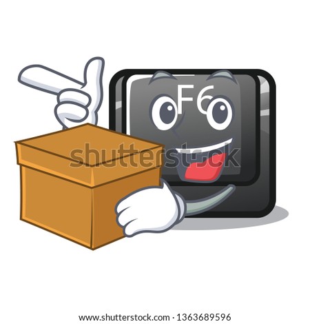 With box button f6 isolated in the mascot