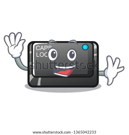 Waving capslock button in the shape character