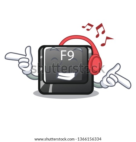 Listening music button f9 in the character shape