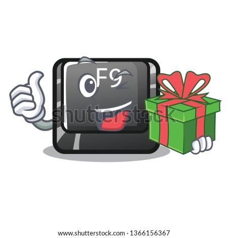 With gift button f9 in the character shape