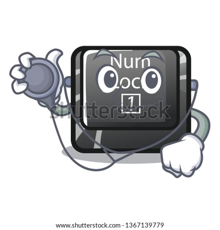 Doctor num lock isolated with the character