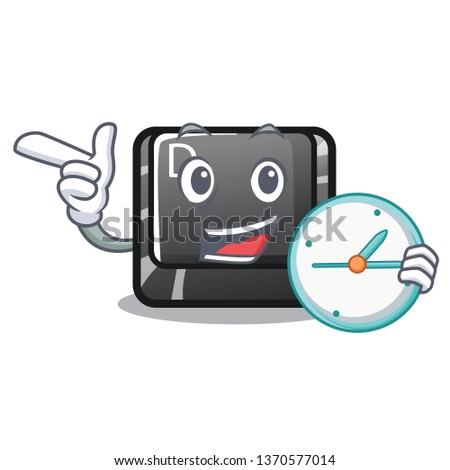 With clock button D isolated in the cartoon