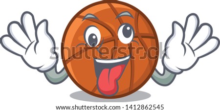 Crazy basket ball in a cartoon chair