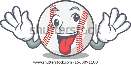 Cartoon baseball with in bring gift shape mascot