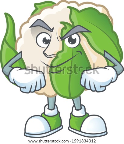 Similar – Image, Stock Photo Funny, laughing cartoon cauliflower figure, isolated against a white background, with both hands thumbs up.