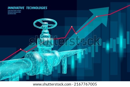 Oil well rig juck low poly business concept. Finance economy polygonal petrol production. Petroleum fuel industry pumpjack derricks pumping drilling point line connection dots blue vector illustration