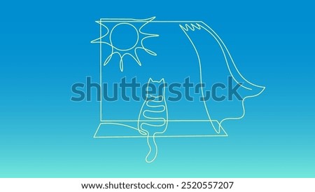Similar – Image, Stock Photo Cat silhouette in sunny backlight