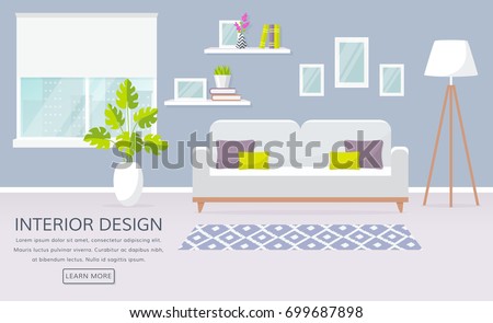 vector livingroom illustration - download free vector art, stock