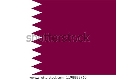 qatar Flag for Independence Day and infographic Vector illustration EPS10. The national flag of Qatar. The symbol of the state on wavy silk fabric.