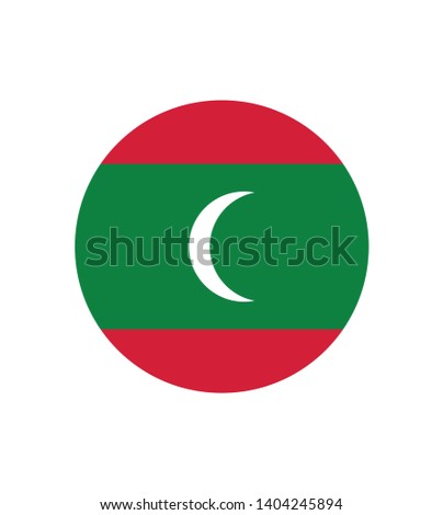 Maldives flag, official colors and proportion correctly. Maldives flag. Vector illustration. EPS10. Maldives flag vector icon, simple, flat design for web or mobile app