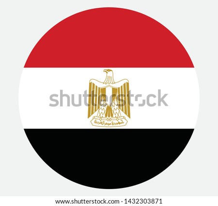 National Egypt flag official colors and proportion correctly. National Egypt flag  Vector illustration. EPS10. Egypt flag vector icon, simple, flat design for web or mobile app.